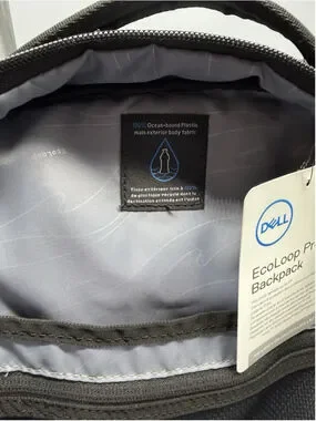 Dell | Bags | Dell Ecoloop Pro Backpack Black Padded Laptop Bag Fits Up ...